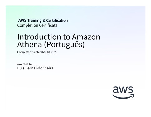 Certificado Introduction to Amazon Athena