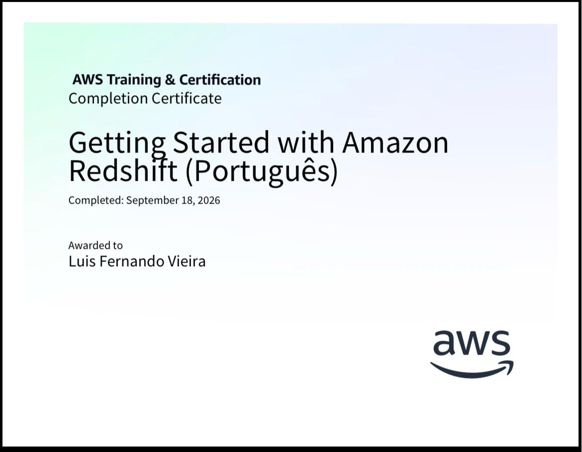 Certificado Getting Started with Amazon Redshift